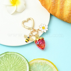 Подвеска в виде клубники из смолы&nbsp;HJEW-YWC0001-02