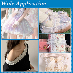 20 м нейлоновая эластичная плиссированная кружевная лента&nbsp;OCOR-WH0070-258B-03