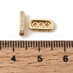 Латунные микропаве прозрачные кубические циркониевые распорки&nbsp;KK-Z149-02G