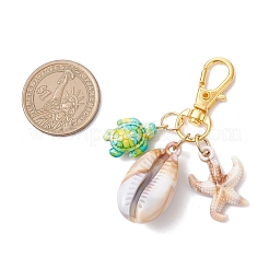 5 шт. подвеска в виде черепахи из акрила 5 цветов и синтетической бирюзы&nbsp;HJEW-JM03876-02