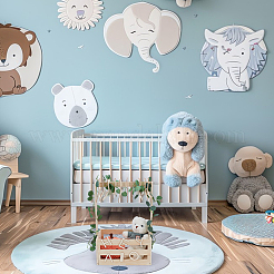 Деревянная корзина для хранения детской одежды&nbsp;AJEW-UN0002-75