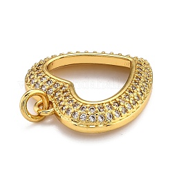 Латунные микропаве прозрачные подвески с фианитом&nbsp;ZIRC-J025-59G