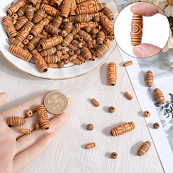 150 шт. 5 стиля акриловые бусины с имитацией дерева&nbsp;SACR-SC0001-38A