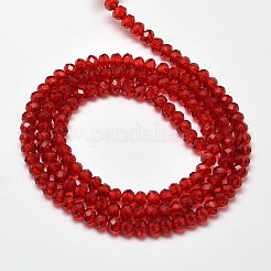 Граненые прозрачные стеклянные бусы пряди&nbsp;EGLA-J134-3x2mm-B02