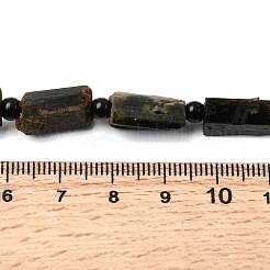 Бусы из натурального зеленого турмалина&nbsp;G-G344-B01-01