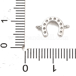 Подвески-подковы из латуни с микропаве из прозрачного кубического циркония&nbsp;KK-H527-09P