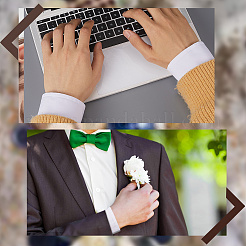 Съемные хлопковые манжеты на запястьях с резиновой кнопкой&nbsp;AJEW-WH20077-020A