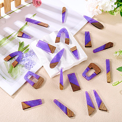 20шт 10 стиля подвески из смолы и дерева&nbsp;WOOD-TA0002-67A