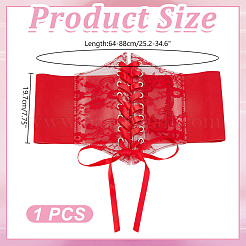 Корсетные ремни из ПВХ на шнуровке с полиэстеровой лентой для женщин&nbsp;AJEW-WH0678-79A