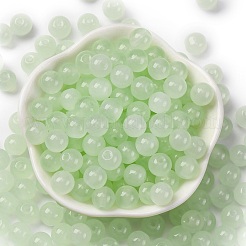 Стеклянные бусины с имитацией нефрита&nbsp;SEED-Z004-J8MM-09