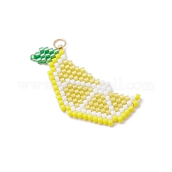 Подвески из стеклянных бусин в форме лимона&nbsp;PALLOY-MZ00814-02