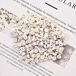 Непрозрачные белые акриловые бусины&nbsp;MACR-YW0001-21B