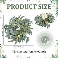 Шелковая ткань с полиэтиленовой пластиковой гирляндой для свечи&nbsp;AJEW-WH0314-804A