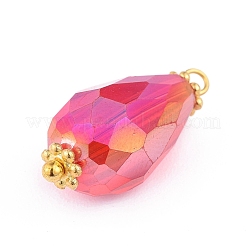 Гальванизировать граненых стеклянных подвесок&nbsp;PALLOY-JF00453-M