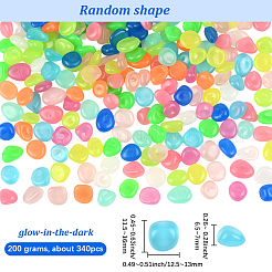 200 г светящихся акриловых бусин&nbsp;OACR-SP0001-79C