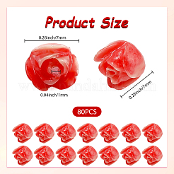 80 шт. синтетические коралловые бусины&nbsp;CORA-SP0001-04