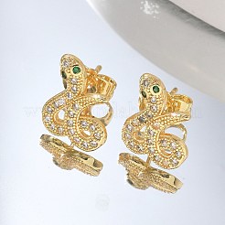 Серьги-гвоздики из циркония&nbsp;EJEW-D305-02G