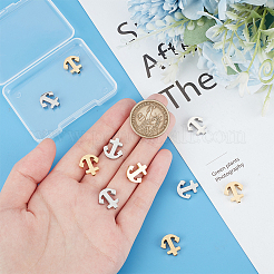 10 шт. 2-х цветные бусины из нержавеющей стали 304&nbsp;STAS-UN0054-27