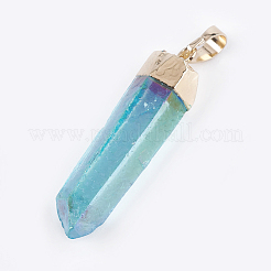 Гальванические хрустальные подвески природного кварца&nbsp;G-P356-13A