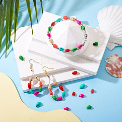 300 шт. 6-цветные бусины из натуральных спиральных ракушек&nbsp;BSHE-TA0001-14