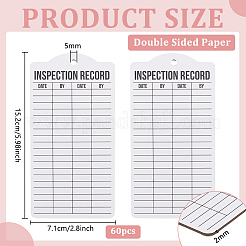 Двухсторонние бумажные этикетки для ежедневной проверки безопасности с отверстием для подвешивания&nbsp;LS-DIY-WH0723-033B