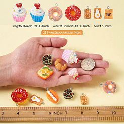 Подвески из смолы в стиле 44 шт.&nbsp;RESI-CW0001-09