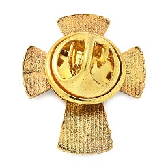 Крест сплав черные эмалевые булавки броши&nbsp;JEWB-M049-01AG-01