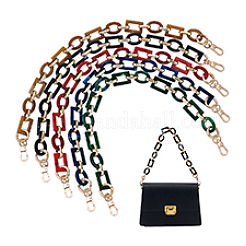 5 шт. 5-х цветные акриловые и ccb пластиковые цепочки для ручек сумок&nbsp;AJEW-PH0002-65