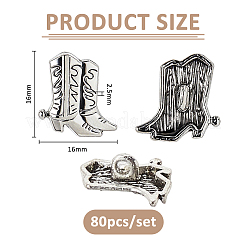 80 шт. пуговицы из сплава&nbsp;BUTT-FH0001-029