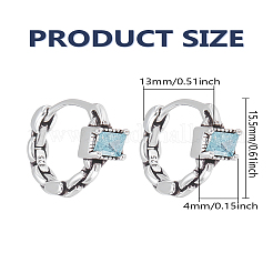 1 пара серег-колец из латуни со стразами&nbsp;EJEW-LP0004-95