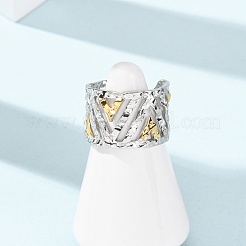 Колец для манжет из нержавеющей стали 304 с полой треугольной формой&nbsp;RJEW-G370-01GP