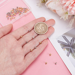 60 шт. 2 цвета латунные обжимные бусины&nbsp;KK-AR0003-62