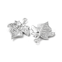 Латунный кулон с прозрачным стеклом&nbsp;KK-H460-30P