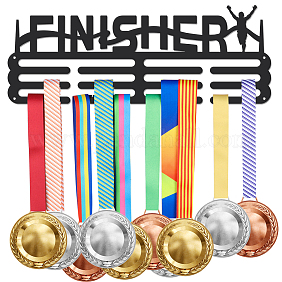 Железная вешалка для медалей, 3-строчный, с винтами, чёрные, слово, 400x150 мм