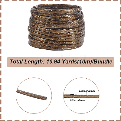 10м складной шнур из блестящей искусственной кожи&nbsp;OCOR-GF0004-11E-1