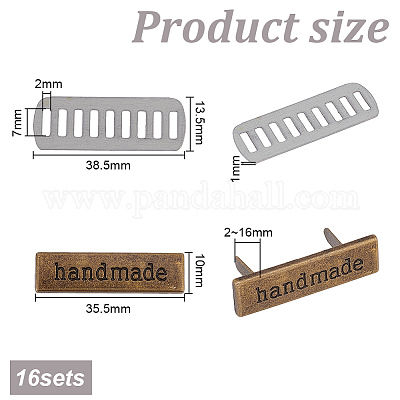 16 комплект декоративных застежек для сумок из сплава&nbsp;FIND-GO0002-10-1