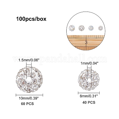 Pave disco бусины&nbsp;RB-AR0001-03-1
