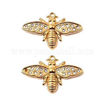 Подвески из нержавеющей стали 304 со стразами STAS-Z145-14G-02-1