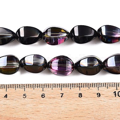 Стеклянные бусины с гальваническим покрытием &nbsp;EGLA-T028-01P-1