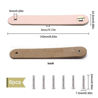 Кожаная ручка&nbsp;LS-DIY-WH0182-19C-1