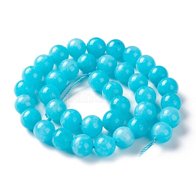 Натуральный белый нефрит имитация амазонит бисера пряди&nbsp;LS-G-I299-F04-10mm-1