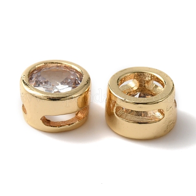 Реечное покрытие латунь микро паве кубический цирконий слайд подвески X-KK-C020-13LG-1