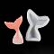 Silicone Molds, Resin Casting Molds, For UV Resin, Epoxy Resin Jewelry Making, Mermaid Tail, White, 91x62x15mm, Inner size: 81x52mm