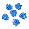 Handmade Lampwork Beads, Fish, Blue, 22.5~23x20~21.5x7.5~8.5mm, Hole: 1.6mm