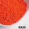 Opaque 6/0 Glass Seed Beads, Round, Orange Red, 6/0, 4mm, about 130pcs/10g