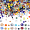 Glass Beads, Faceted, Rondelle, Mixed Color, 4~8x3~6mm, Hole: 0.4~1mm, 1000pcs/set