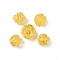 Transparent Glass Beads, Rose, Yellow, 7.5~8x7.5~8x7~9mm, Hole: 0.8~1mm