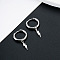 304 Stainless Steel Hoop Earrings, Stainless Steel Color, Lightning Bolt, 30mm