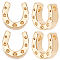 24Pcs Brass Charms, Horseshoe, Real 18K Gold Plated, 7x7x3mm, Hole: 1.1~1.3mm