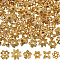 120Pcs 6 Style Alloy Bead Caps, Long-Lasting Plated, Flower, Real 18K Gold Plated, 6~8x1.5~3mm, Hole: 1~1.6mm, 20pcs/style